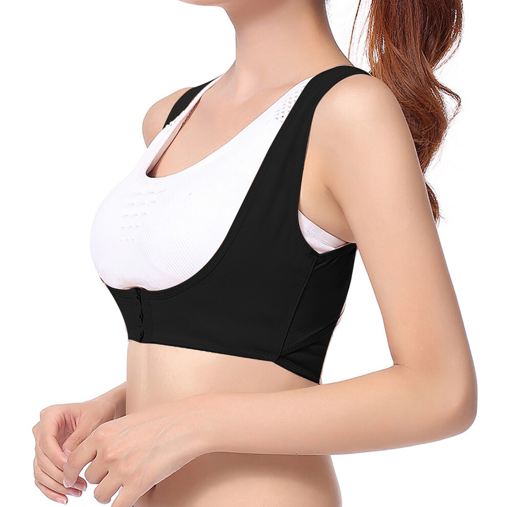 Black Adult Posture Corrector Support Belt S-Xxl, Comfortable Nylon Spandex