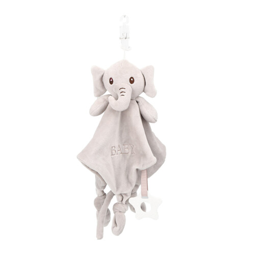 Gray Elephant Newborn Plush Comforter 27cm Soft Baby Towel 1
