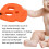 Infant Silicone Teething Necklace - Orange Safe Chewing Toy 10