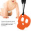 Infant Silicone Teething Necklace - Orange Safe Chewing Toy 1