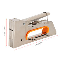 Manual Nailer Framing Stapler Hand Operated U Type Iron Silver 7.3cm