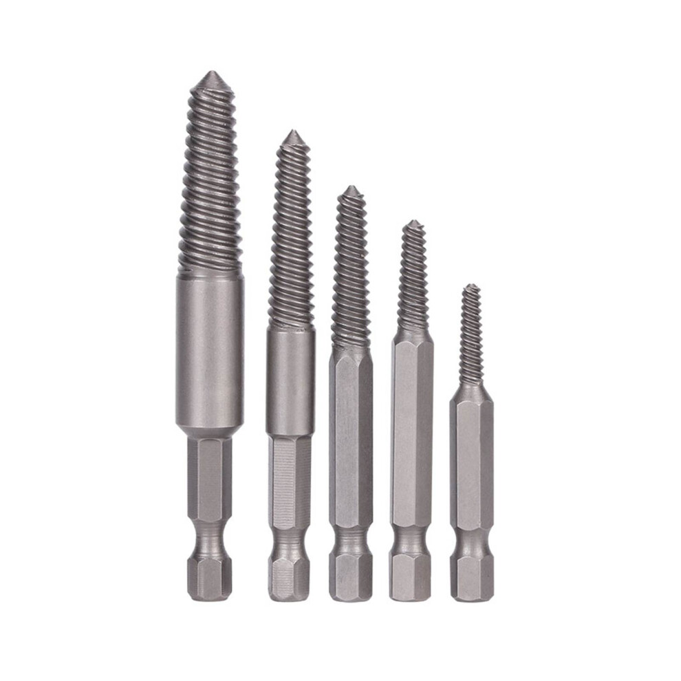 5Pcs.broken Screw Extractor Hex Shank Fine Teeth Damaged Bolts Removaltool Easy` 5081329864523