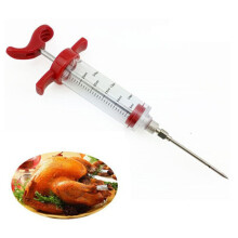 Ergonomic 30ml Meat Injector Syringe Stainless Steel for Deep Flavors