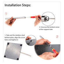 Universal Metal Air Heat Gun Bracket with 360 Rotation for Desktop