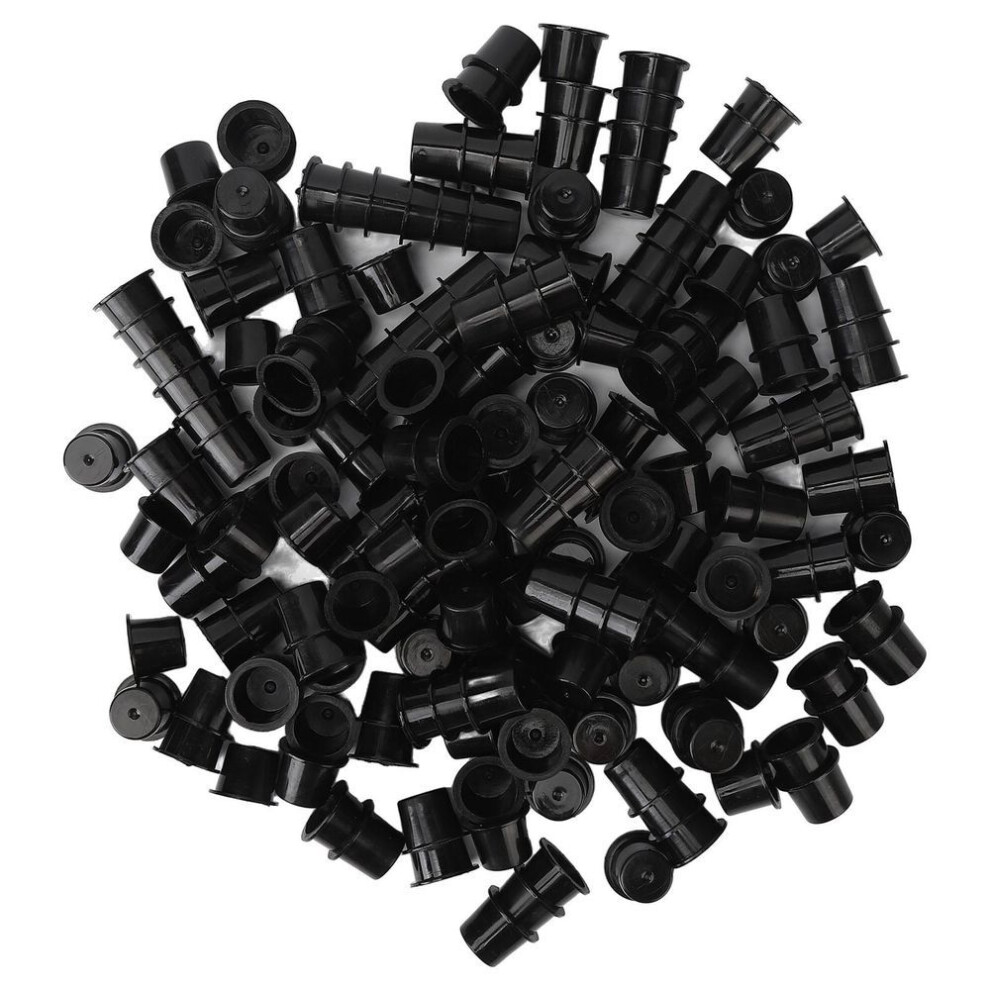 (L) 1000pcs Tattoo Ink Caps Cups Disposable Plastic Makeup Pigment Ink Cups Tattoo Accessory Black L