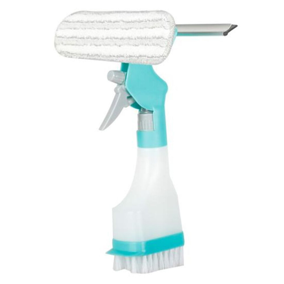 4-in-1 Multifunction Window Cleaner Kit With Spray Bottle Squeegee Microfiber Washer