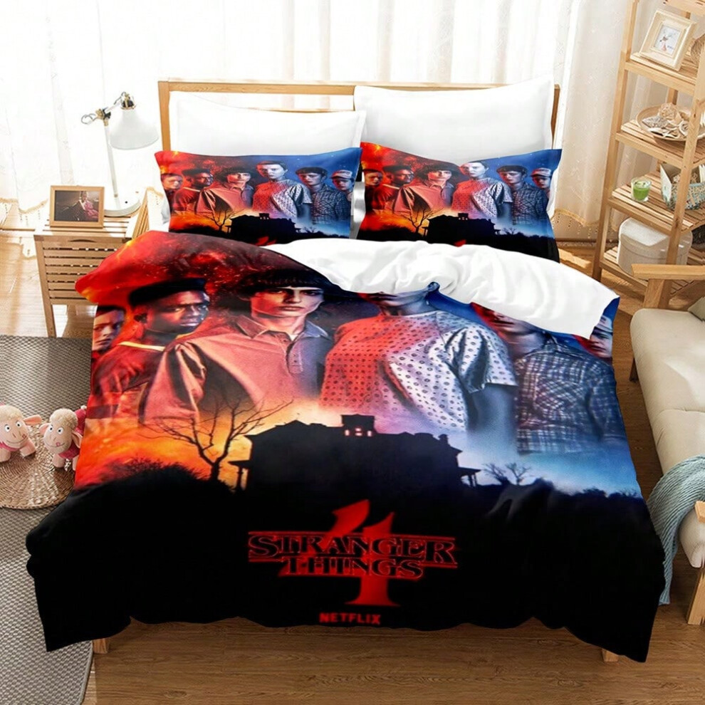 (06, 220x260) Bedding set 4-piece 3-piece set Stranger Things bed sheet quilt
