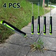 4pcs Heavy Duty Metal Meting Tool Set - Ergonomischer Griff, langlebiger Stahlpunkt - perfekt für Gärten, Rasenflächen und Moosentfernung