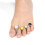8pcs Silicone Toe Separators Washable Reusable Pedicure Tool #G 6