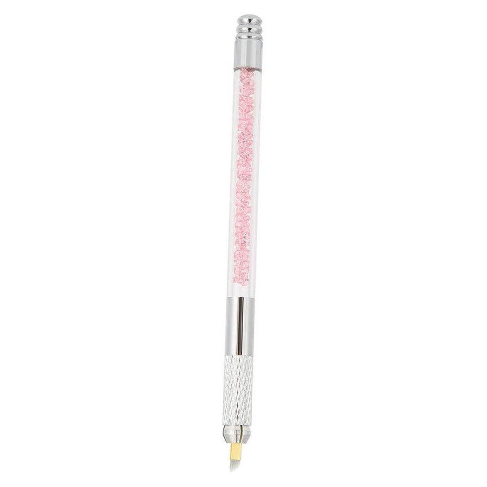 Manual Microblading Tattoo Pen Eyebrow Lip Semi Permanent Makeup With Cartridge Needle Pink