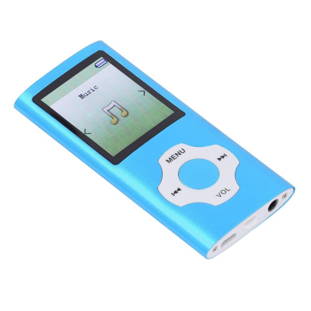 (blue) Mp3 Mp4 Player Hifi Sound 1.8in Color Screen 128gb Expandable Portable Video Music Player With