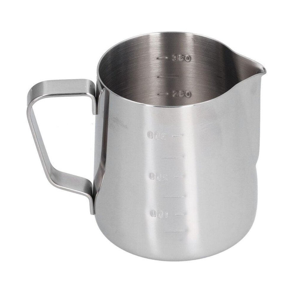 400ml Stainless Steel Frothing Cup Pointed Spout Coffee Art Pitcher Milk Steaming Jug With Scale