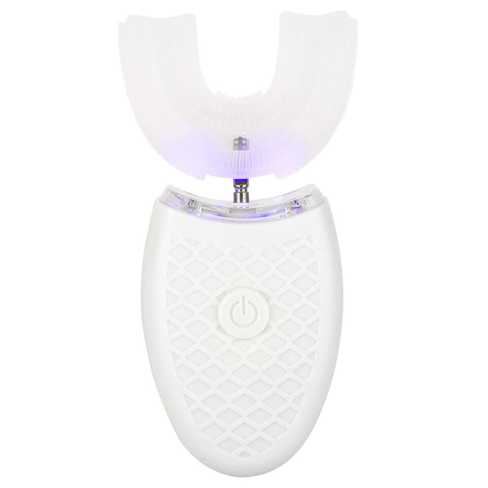 White U-Shaped Sonic Toothbrush For Adults Automatic Cleaning Tool