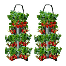 Strawberry growing bag, hanging planters with 8 holes, breathable fabric, 2 pieces Green2