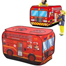 Kinder-Spielzeug-Feuerwehrwagen Zelt, Faltbares Spiellhaus, Märchenhafte Feuerwehrspieler