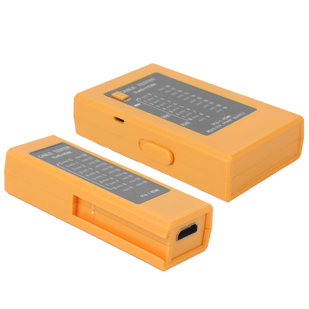 Multifunction Network Cable Tester For Rj45 + Hdmi, Abs Body, Led Indicator 3601329903163