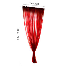 Polyester Window Voile Curtain Sheer Panels 1x2.7m Red Modern Simple