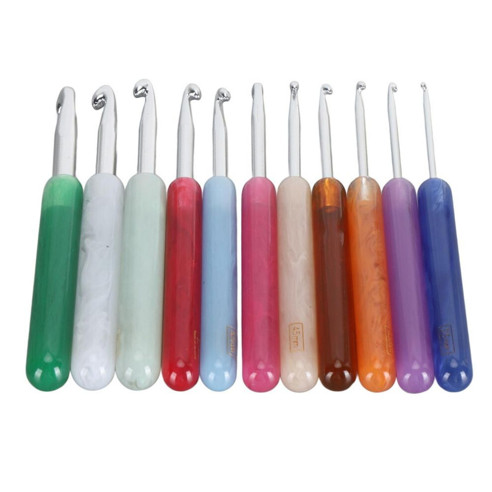 11pcs Set Knitting Crochet Hook Ergonomic Aluminum Crochet Hooks Set For Home And Handcraft