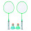 Kinder-Badmintonset mit 2 Bällen, fluoreszierendes Grün 2