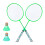 Kinder-Badmintonset mit 2 Bällen, fluoreszierendes Grün 6