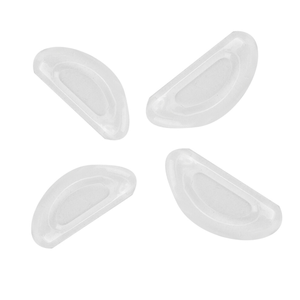 White 20 Pairs Silicone Nose Pads For Glasses Transparent 1.5X7mm