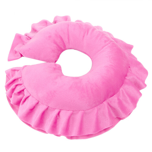 Pink U Shape Face Pillow Cushion for SPA Massage Bed Detachable Head Support