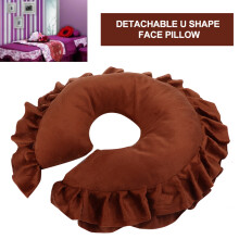 U-Shape Detachable Coffee Face Pillow for Massage Bed SPA Salon