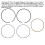 Gasoline Generator Piston Ring Set for 168F 5.5/6.5, Iron Material 14