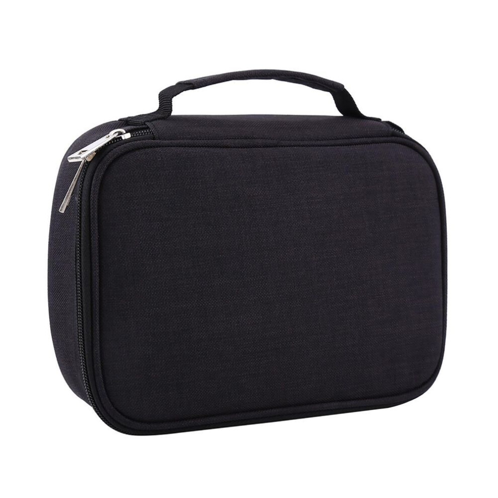 72 Slots Multifunction Foldable Fabric Pencil Case Large Capacity Zipper Pen Bag Black