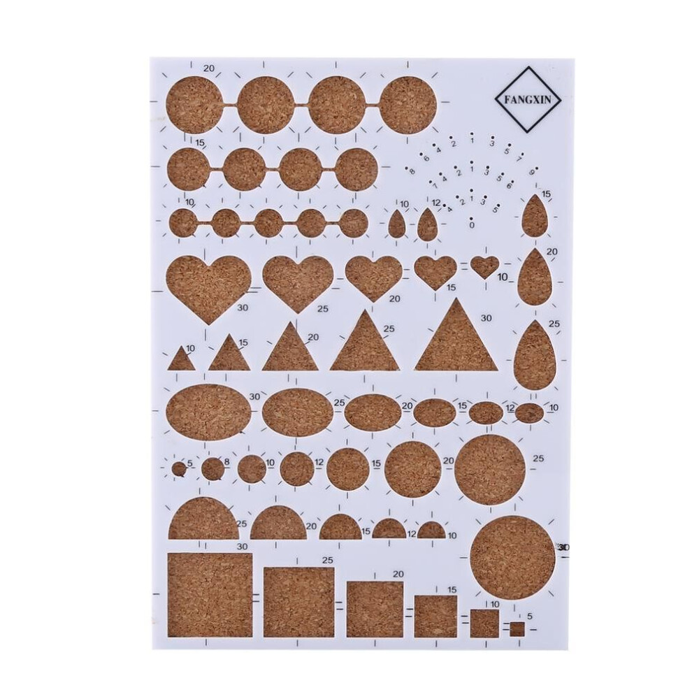 (white) Diy Paper Craft Template Board   Tweezer   Pins   Slotted Pen Quilling Tools Kit (white)