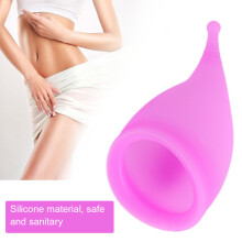 Safe Silicone Menstrual Cup Collector Purple L S - Reusable & Soft