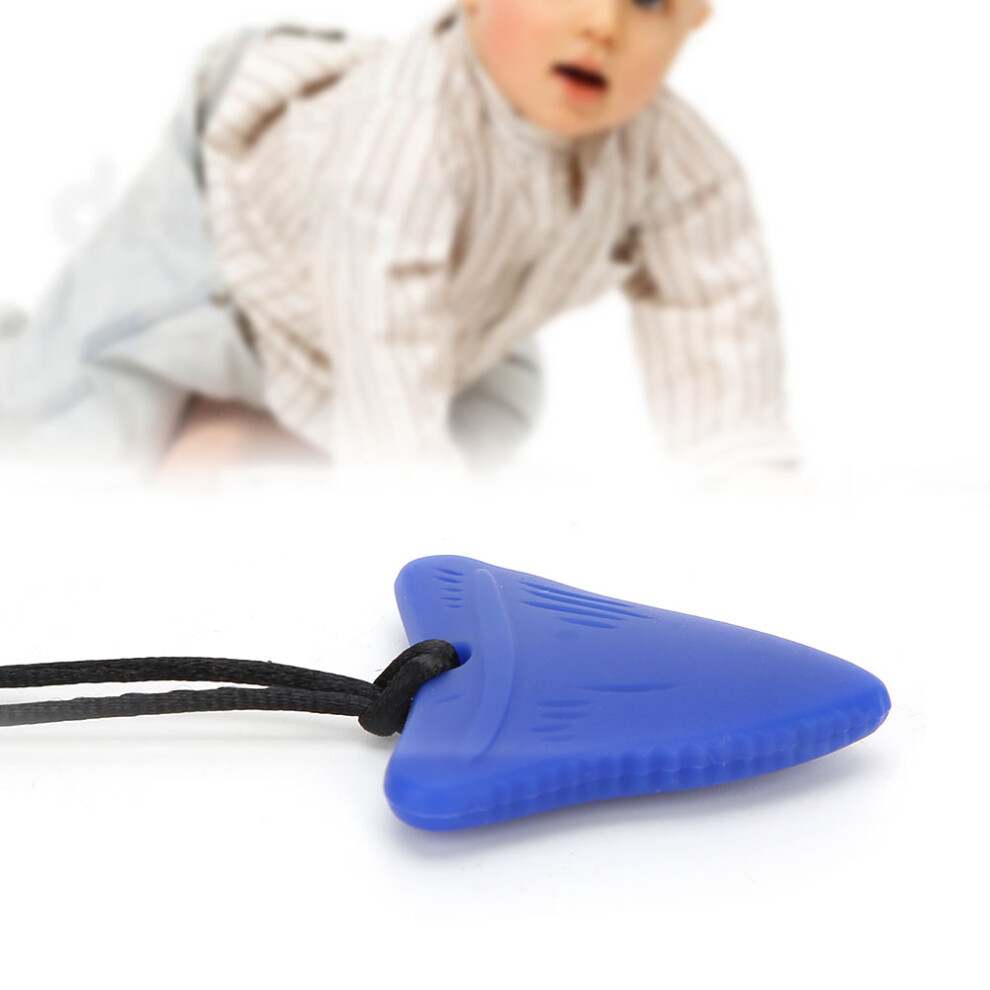Food Grade Silicone Baby Teething Pendant Chew Toy 17Cm Blue