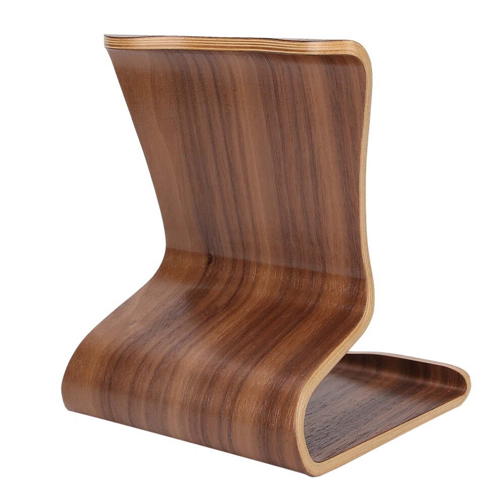 Wooden Mobile Phone Stand Tabletop Holder For Bedside Office Brown 4901329938561