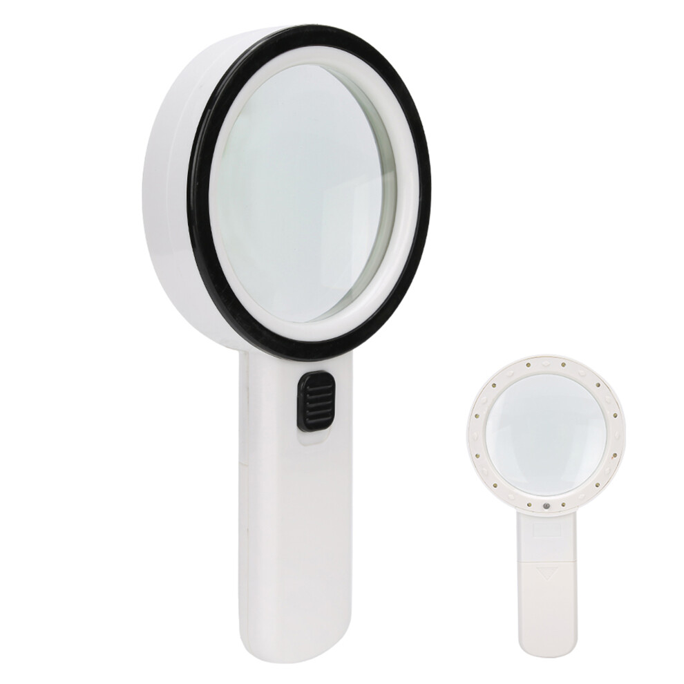 Light 30X Optical Magnifying Glass With Built-In Led Uv For Reading