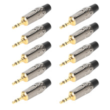 Audio-Stereophile-Schweißstecker 3,5 mm Zinklegierung Goldbeschichtet für Kopfhörer-Kabel