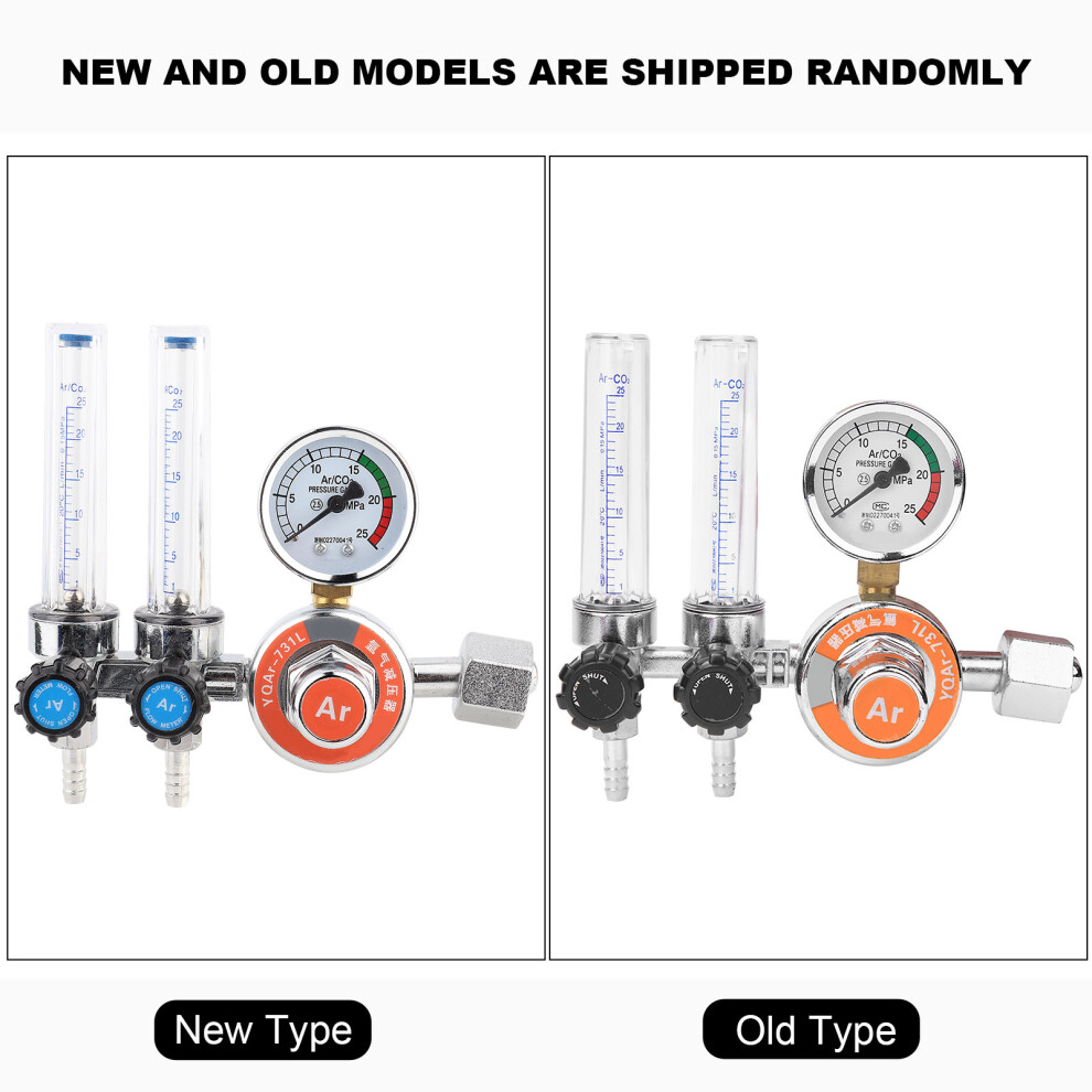 Zinc Alloy Double Tube Argon Regulator G5/8In Female Thread Welding Tool 4691329945019