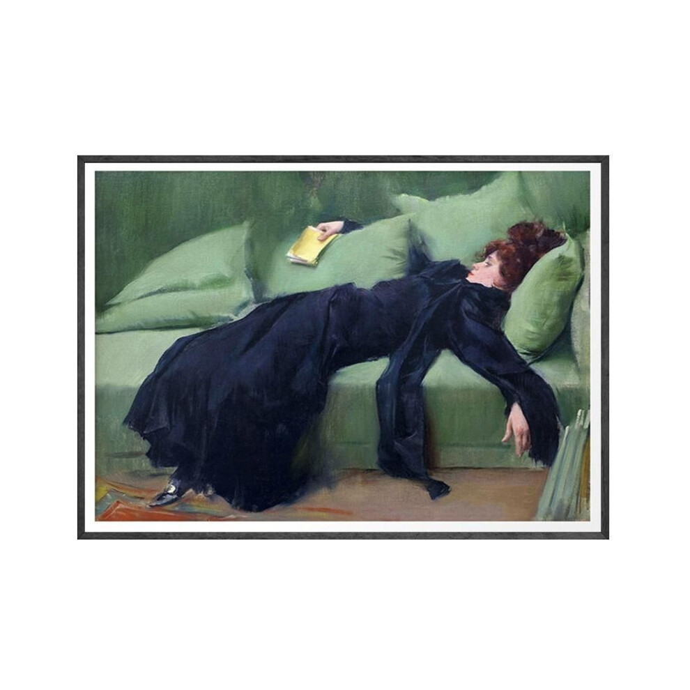 (as the picture, 60x80cm No Framed) After The Ball By Ramon Casas Fine Art Print Poster Art Posters Retro Living Room Mythological Antique Wall Art Canvas Print