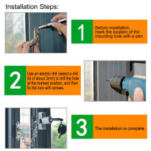 Stainless Steel Anti-Theft Door Chain Lock for Windows, 20cm & Easy Install