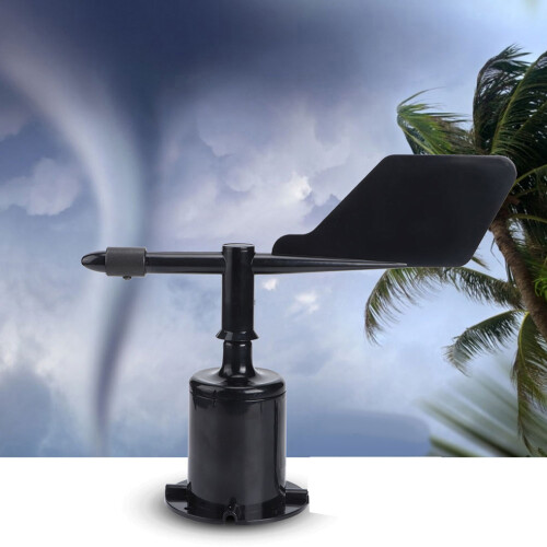 360 Wind Transmitter Anemometer Sensor 23.5x18.5cm Black 5V Weather Instrument