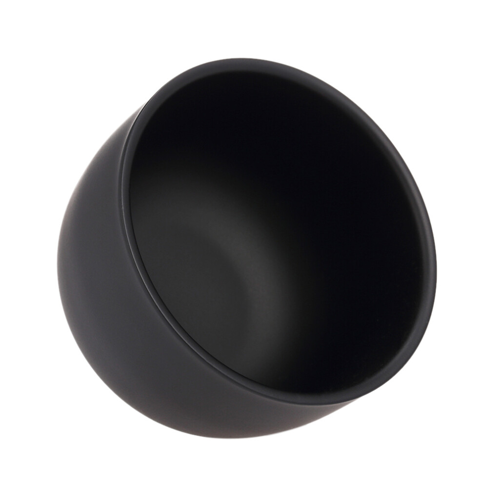 Black Men's Stainless Steel Shaving Soap Bowl, 8.2Cm, Durable & Easy Cleaning