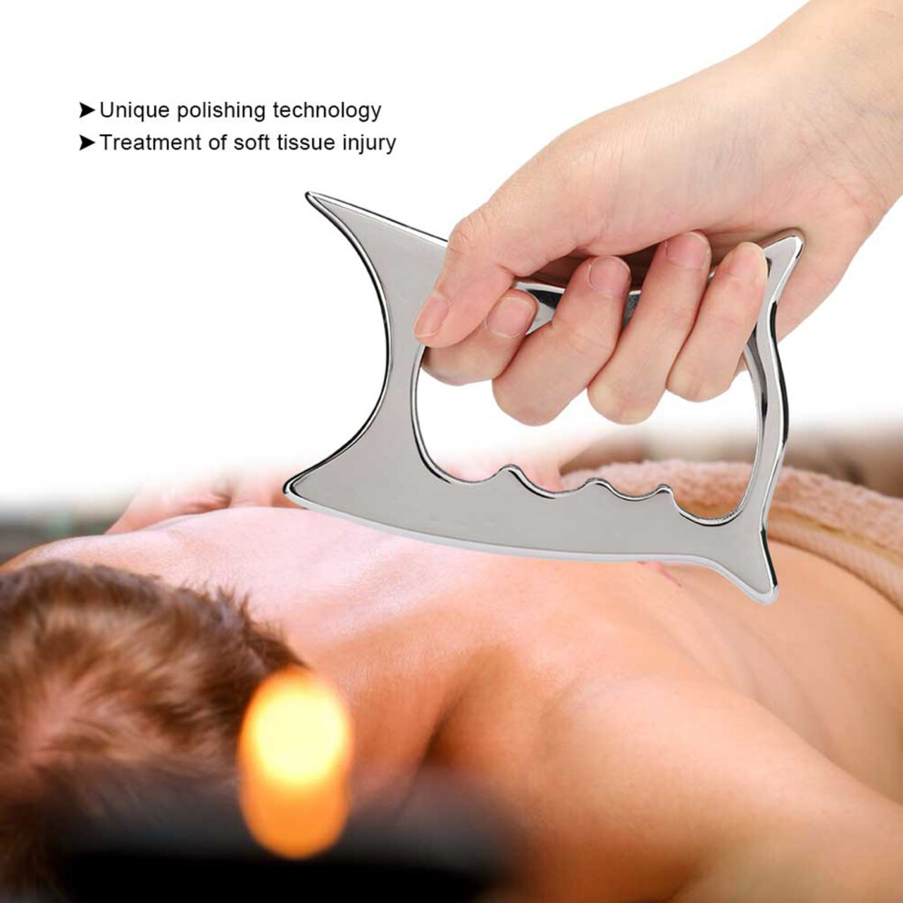 304 Stainless Steel Gua Sha Board Acupuncture Massager 140x115mm