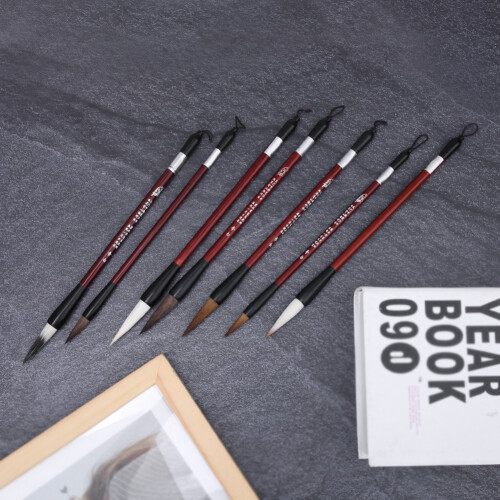 Complete^7 Brush Calligraphy Set Weasel Hair Wood Handles 2