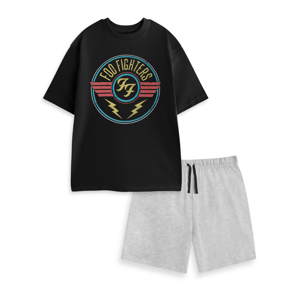 Foo Fighters Men's Black (X-Large) Short Sleeve Short Leg Pyjama Set ( )