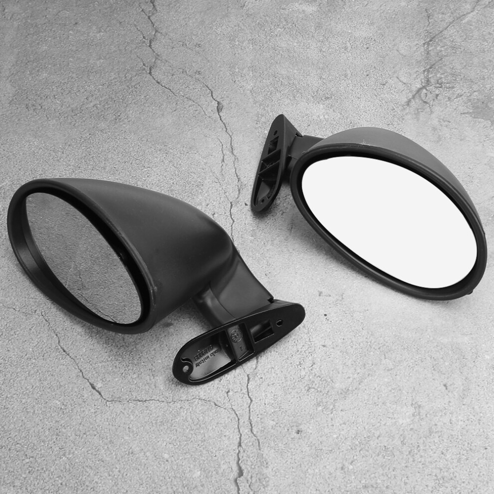 1 Pair Universal Rearview Mirror - Vintage Look Enhances Safety Black 5001329971984