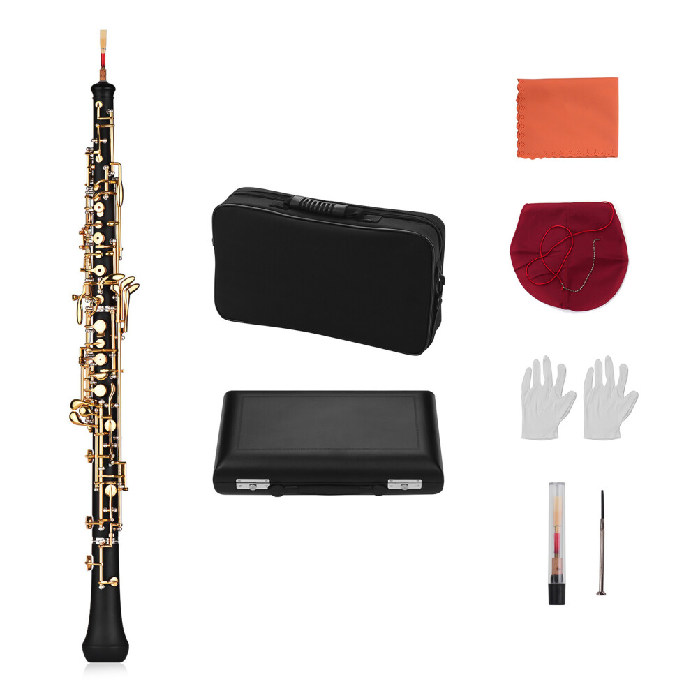 Professional C Key Semi-Auto Oboe with Gold Plated Keys, Case & Accessories