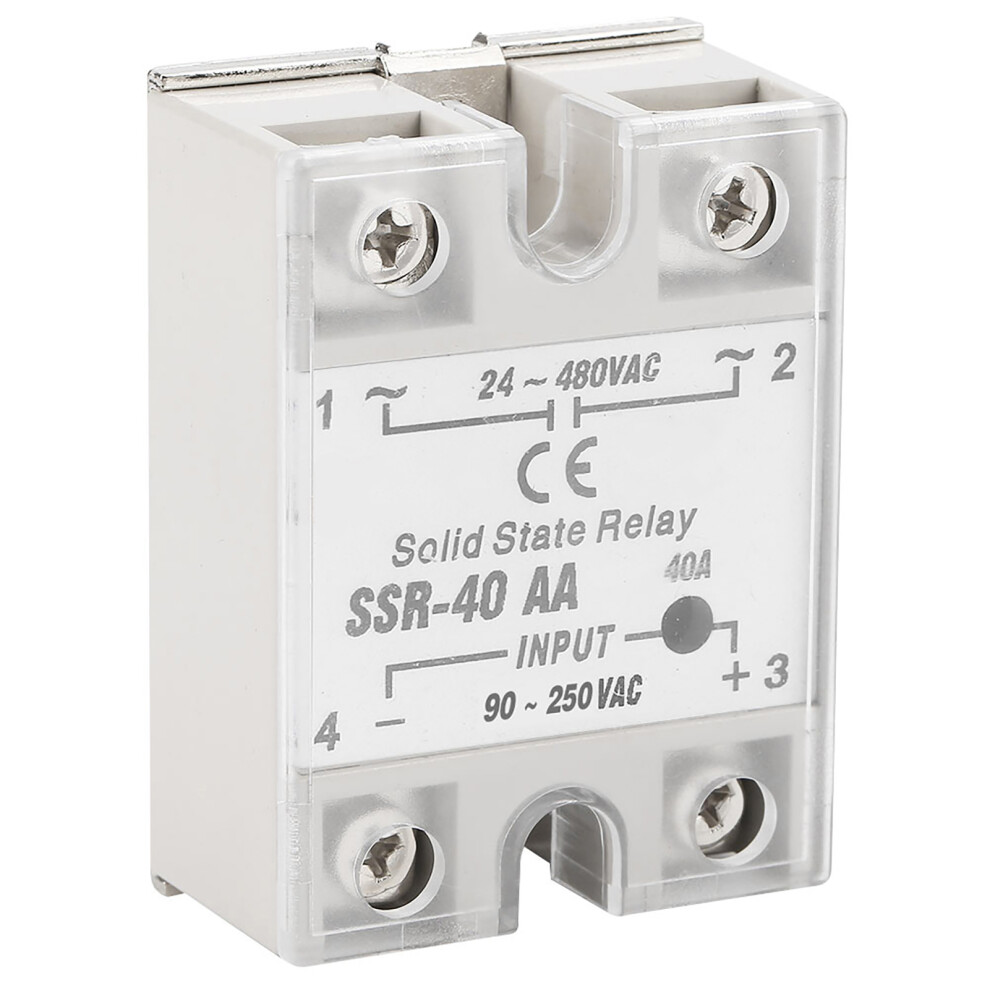 Ssr 40Aa 40A Solid State Relay Module Ac-Ac Input Ac Output 24-480V Ac Hot 9381329978630