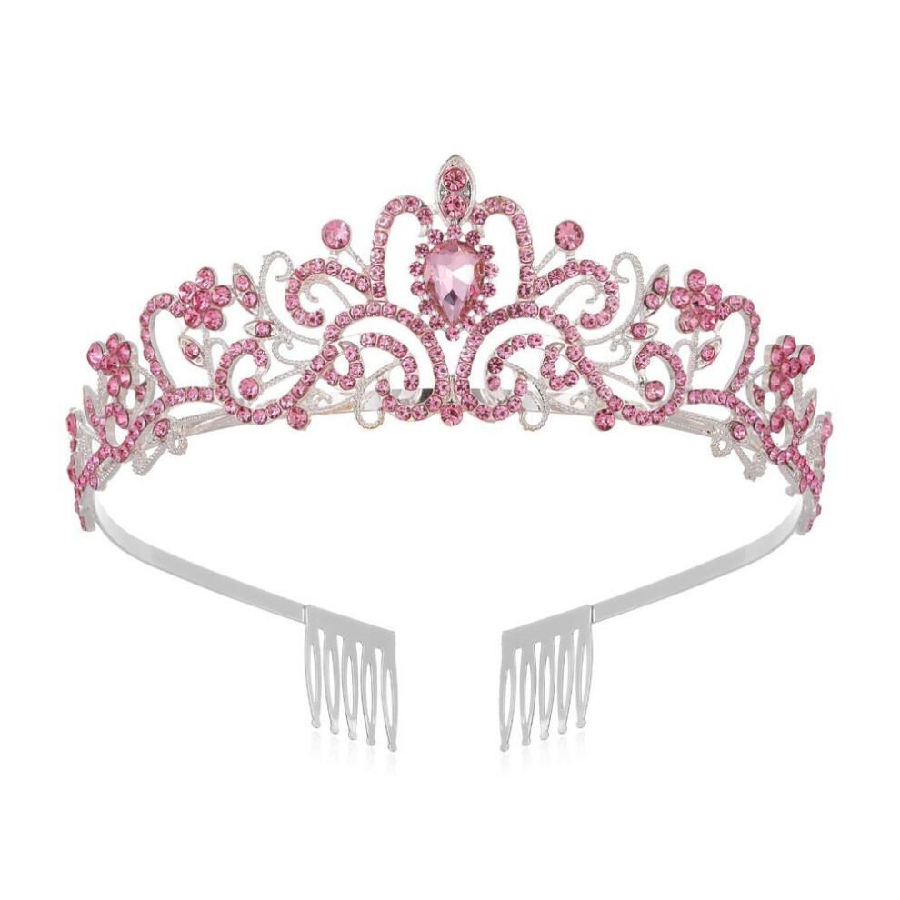 Hot Selling Crystal Diamond Bride Wedding Hair Crown Birthday Headdress Hair Accessories Prom Crown