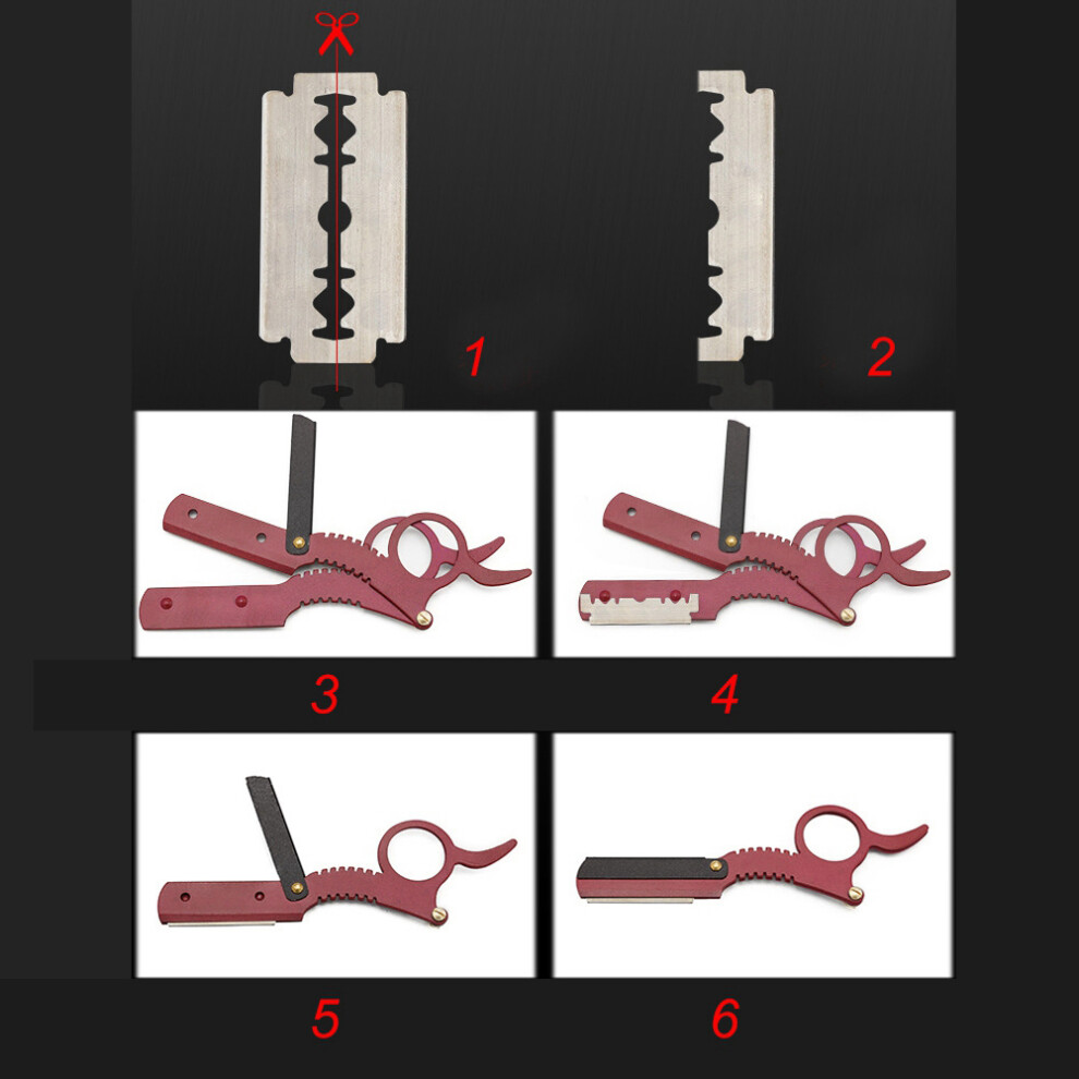 Traditional Shaving Razor Red with Efficient Blade Replacement System-image-OPC-PJ6RX2V-NEW