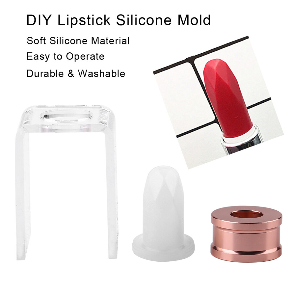 Homemade 12.1mm Silicone Lipstick Mold - DIY Craft Tool Kit Diamond Shape