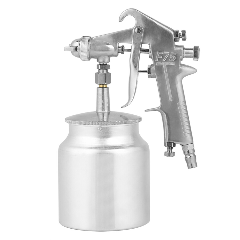 1.5Mm Nozzle Air Spray Gun 750Ml Aluminum Alloy Silver, Pneumatic 7901329990757